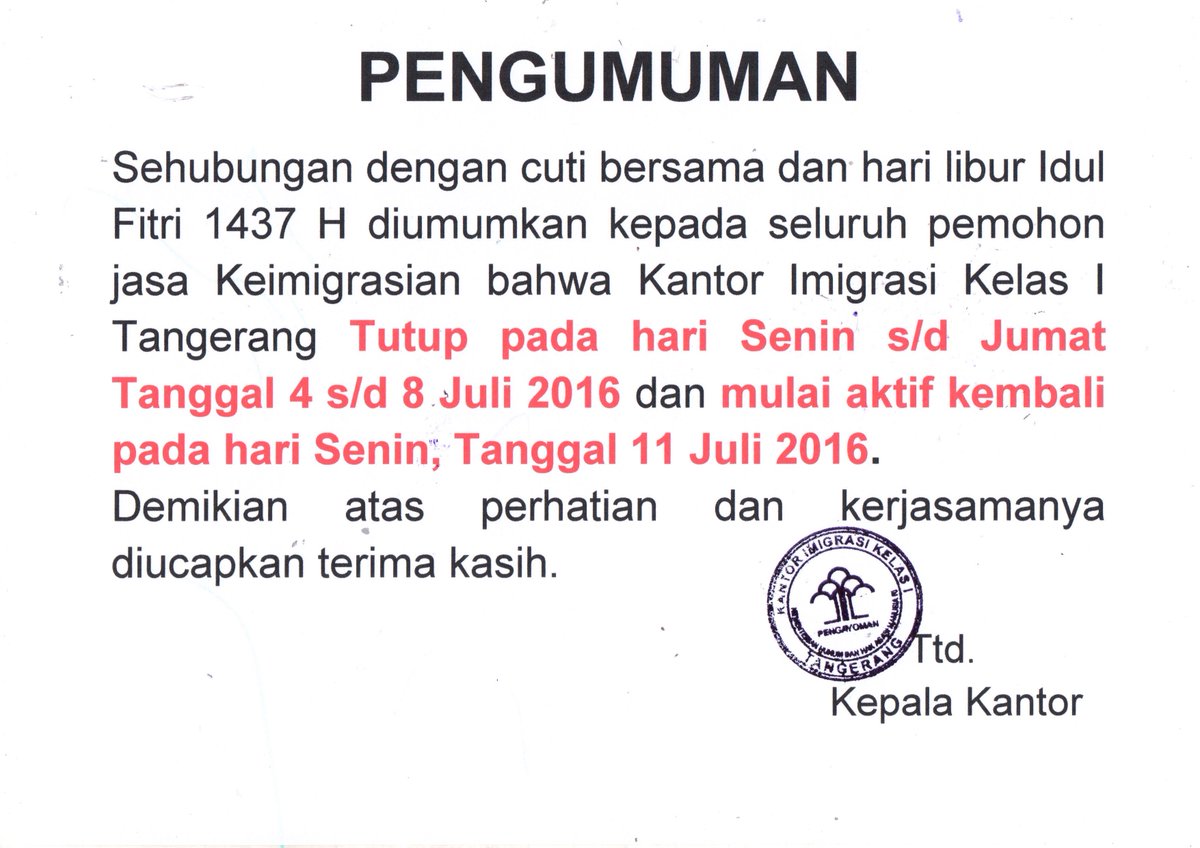 Detail Contoh Pengumuman Libur Kantor Nomer 9