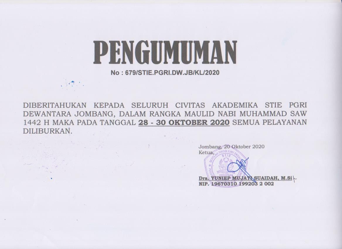 Detail Contoh Pengumuman Libur Kantor Nomer 12