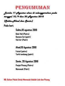 Detail Contoh Pengumuman Lomba Nomer 29