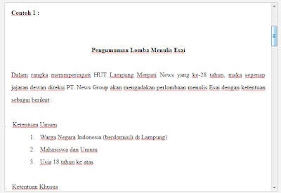 Detail Contoh Pengumuman Lomba Nomer 34