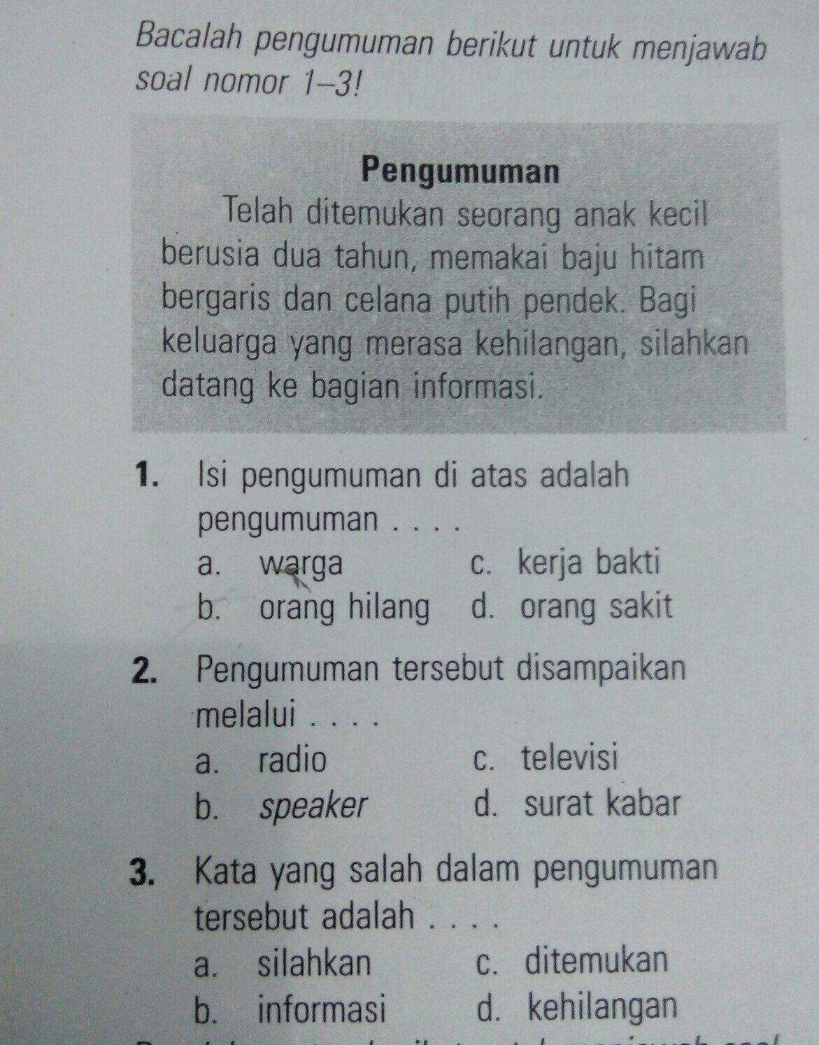 Detail Contoh Pengumuman Orang Hilang Nomer 53