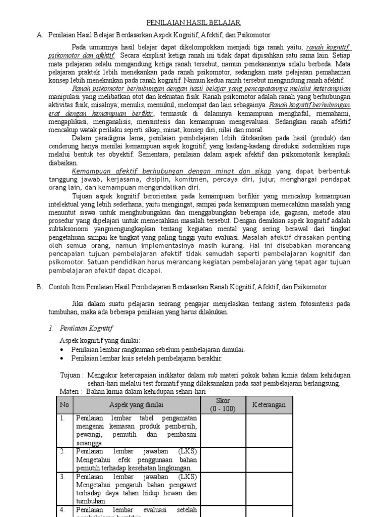 Detail Contoh Penilaian Afektif Nomer 33