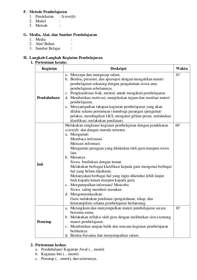 Detail Contoh Penilaian Dalam Rpp Kurikulum 2013 Nomer 4