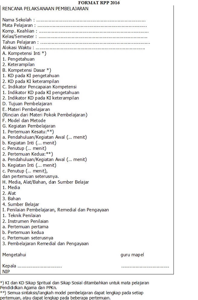 Detail Contoh Penilaian Dalam Rpp Kurikulum 2013 Nomer 46