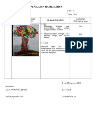 Detail Contoh Penilaian Hasil Karya Nomer 7