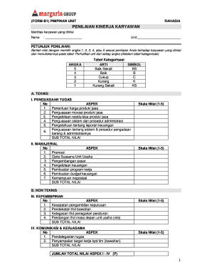 Contoh Penilaian Karyawan - KibrisPDR