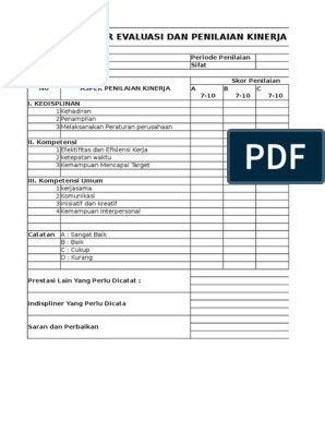 Detail Contoh Penilaian Karyawan Nomer 6