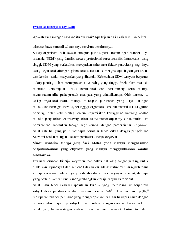 Detail Contoh Penilaian Kinerja Pada Perusahaan Nomer 30