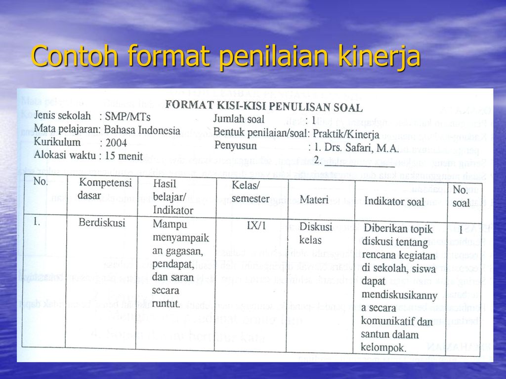 Detail Contoh Penilaian Kinerja Siswa Nomer 48