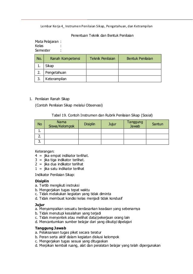 Detail Contoh Penilaian Kinerja Siswa Nomer 50