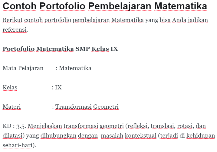 Detail Contoh Penilaian Portofolio Matematika Nomer 13