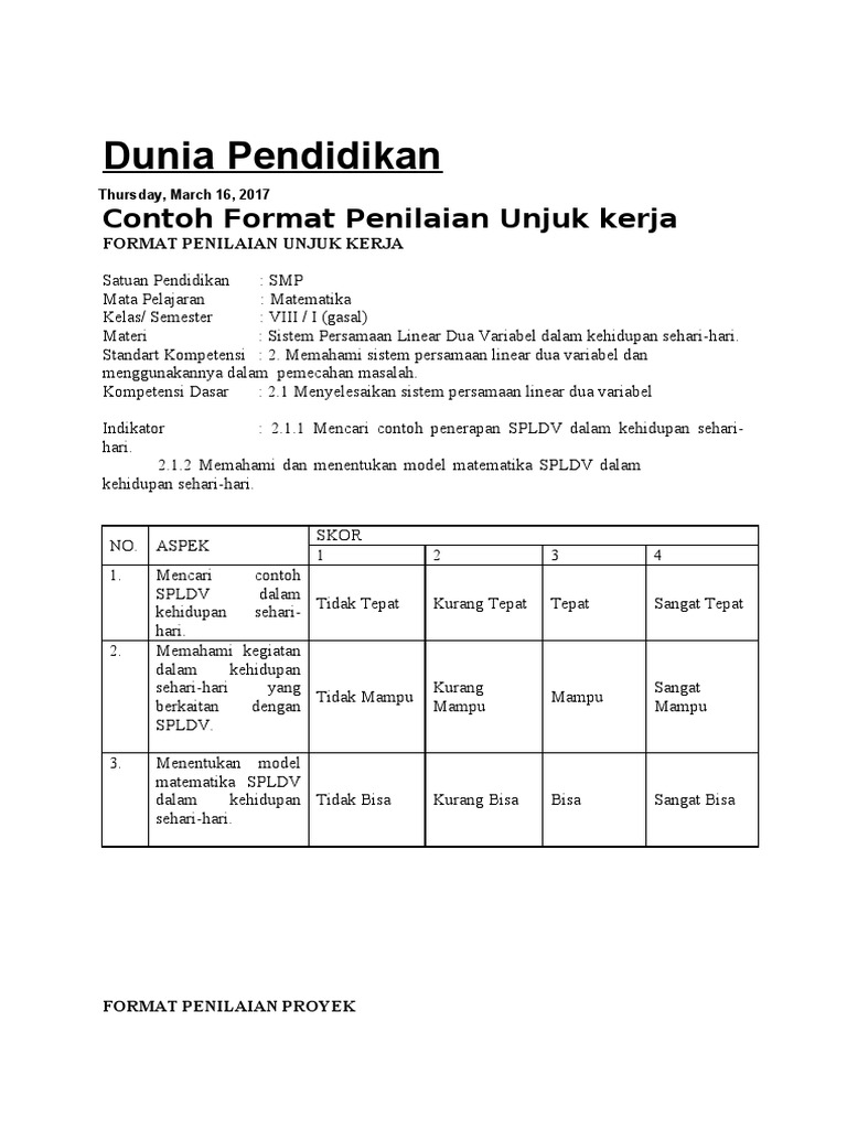 Detail Contoh Penilaian Portofolio Matematika Nomer 24