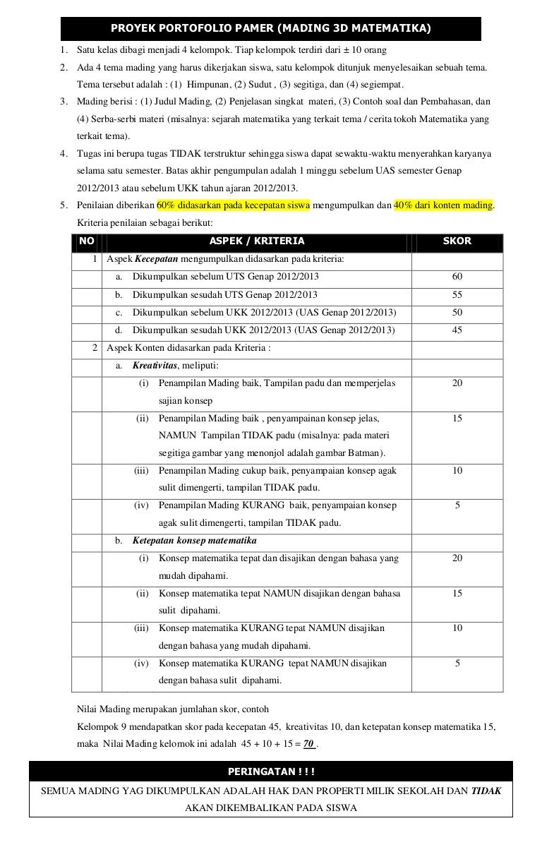 Detail Contoh Penilaian Portofolio Matematika Nomer 28