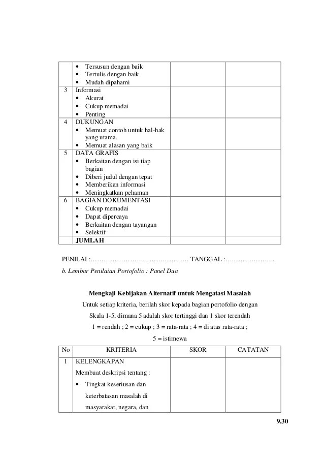 Detail Contoh Penilaian Portofolio Sd Nomer 19