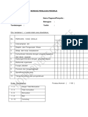 Detail Contoh Penilaian Prestasi Kerja Nomer 16