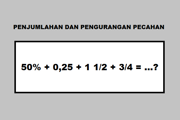 Detail Contoh Penjumlahan Dan Pengurangan Pecahan Nomer 43