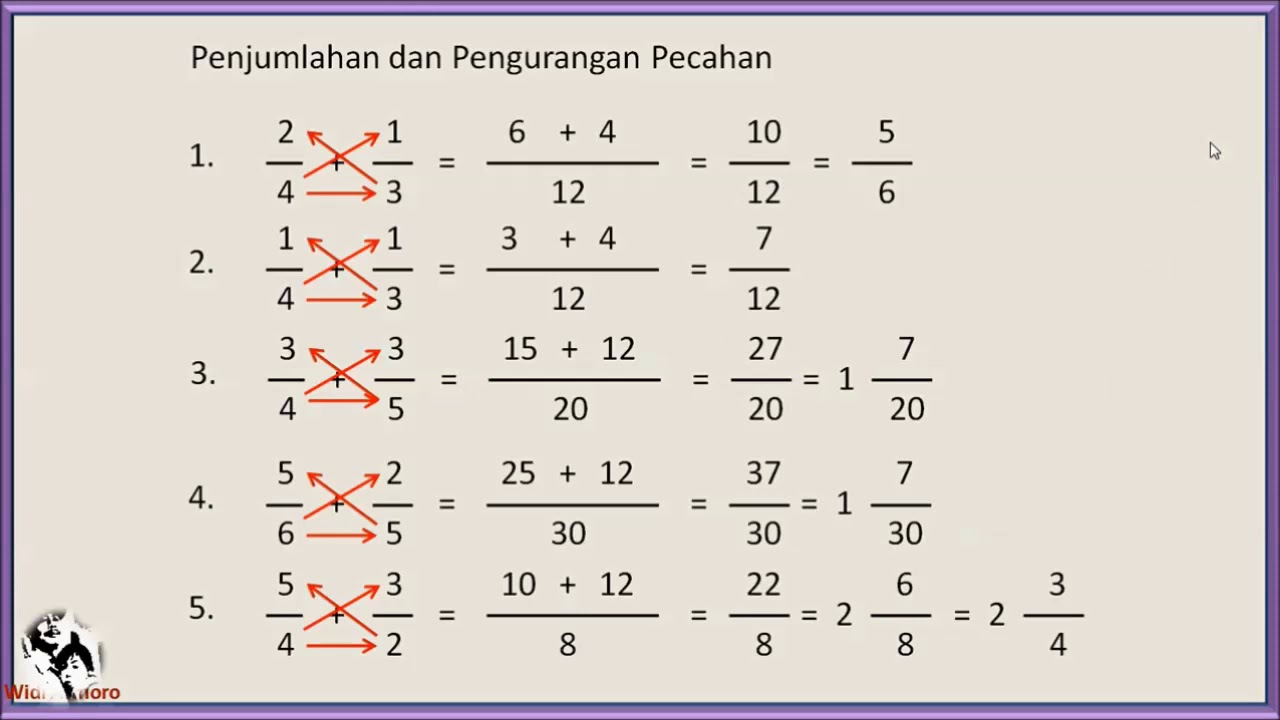 Detail Contoh Penjumlahan Dan Pengurangan Pecahan Nomer 9