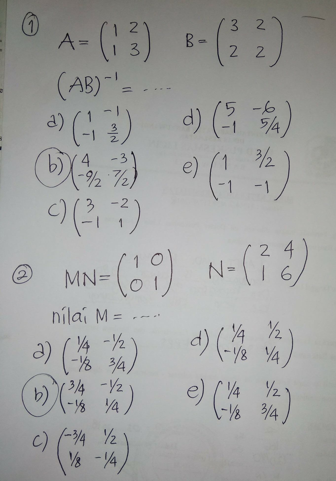 Detail Contoh Penjumlahan Matriks Nomer 15