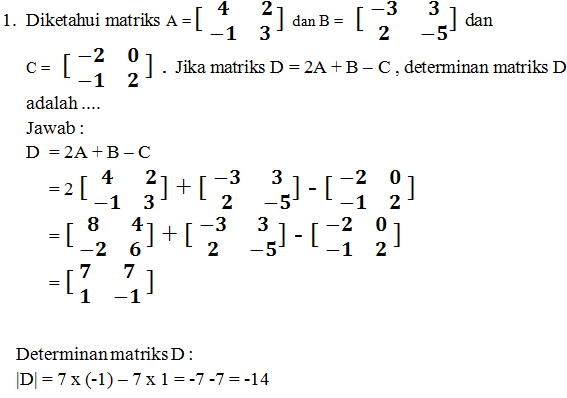 Detail Contoh Penjumlahan Matriks Nomer 45