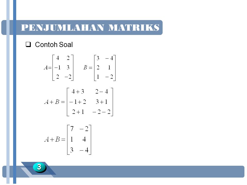 Detail Contoh Penjumlahan Matriks Nomer 48