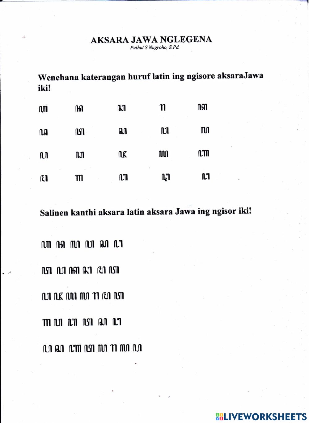 Detail Contoh Penulisan Aksara Jawa Nomer 32