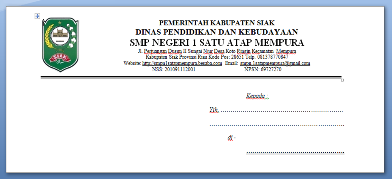 Detail Contoh Penulisan Amplop Surat Resmi Nomer 10