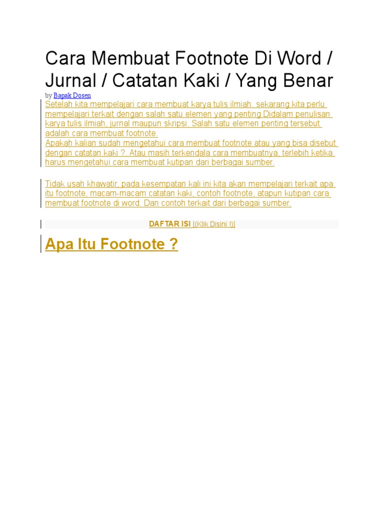 Detail Contoh Penulisan Footnote Nomer 56