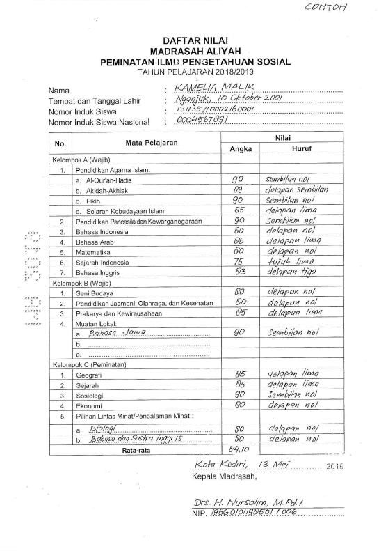 Detail Contoh Penulisan Ijazah Nomer 16