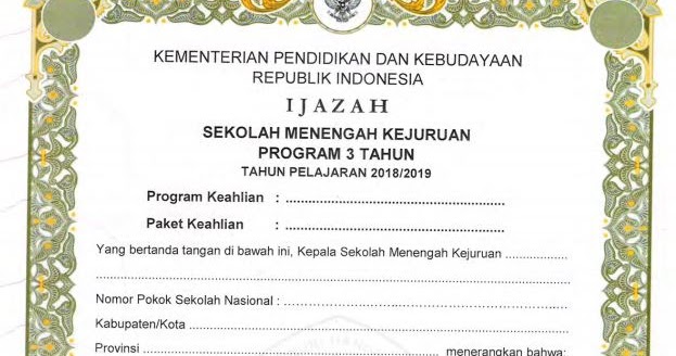 Detail Contoh Penulisan Ijazah Nomer 19