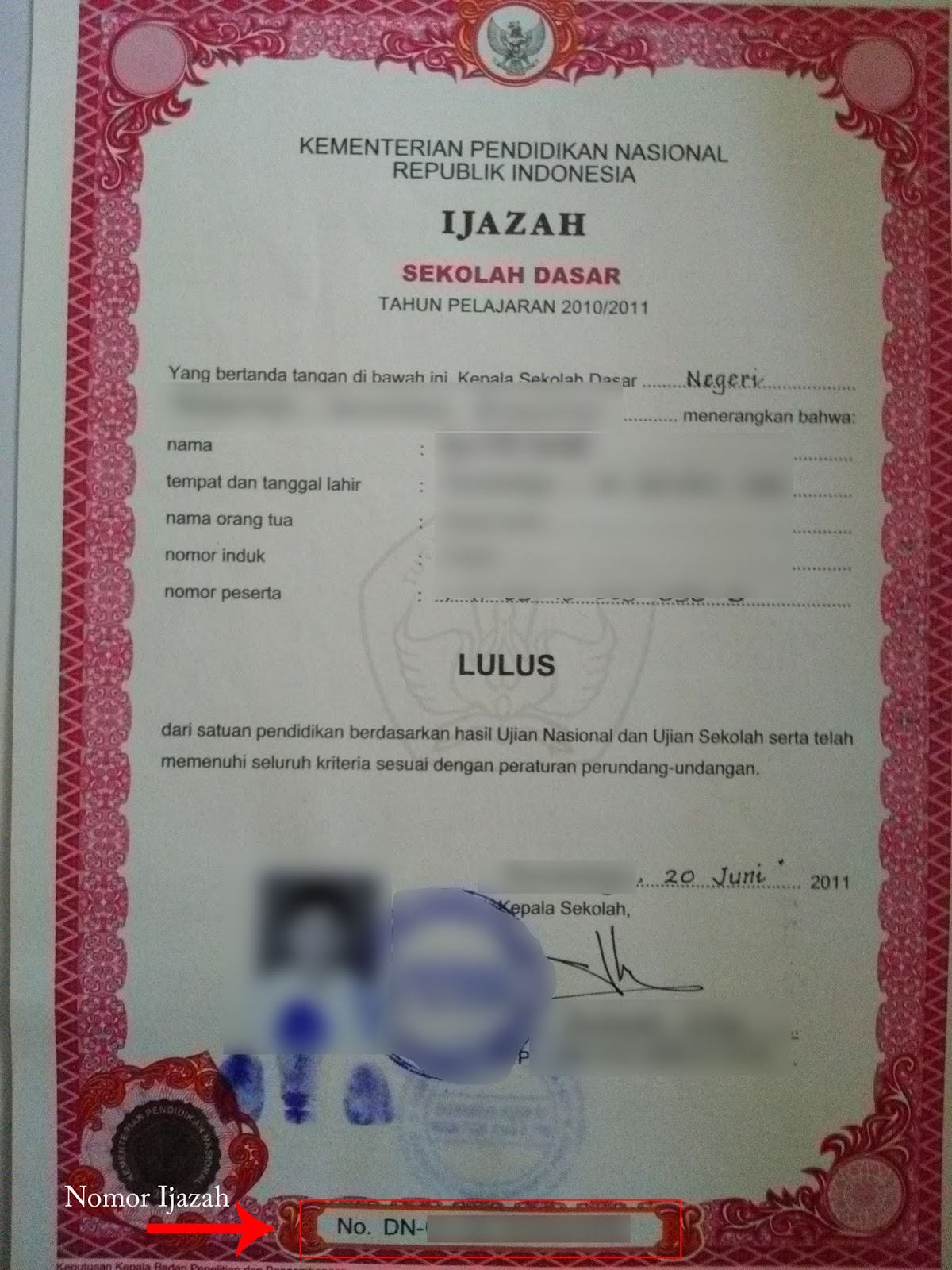 Detail Contoh Penulisan Ijazah Nomer 33