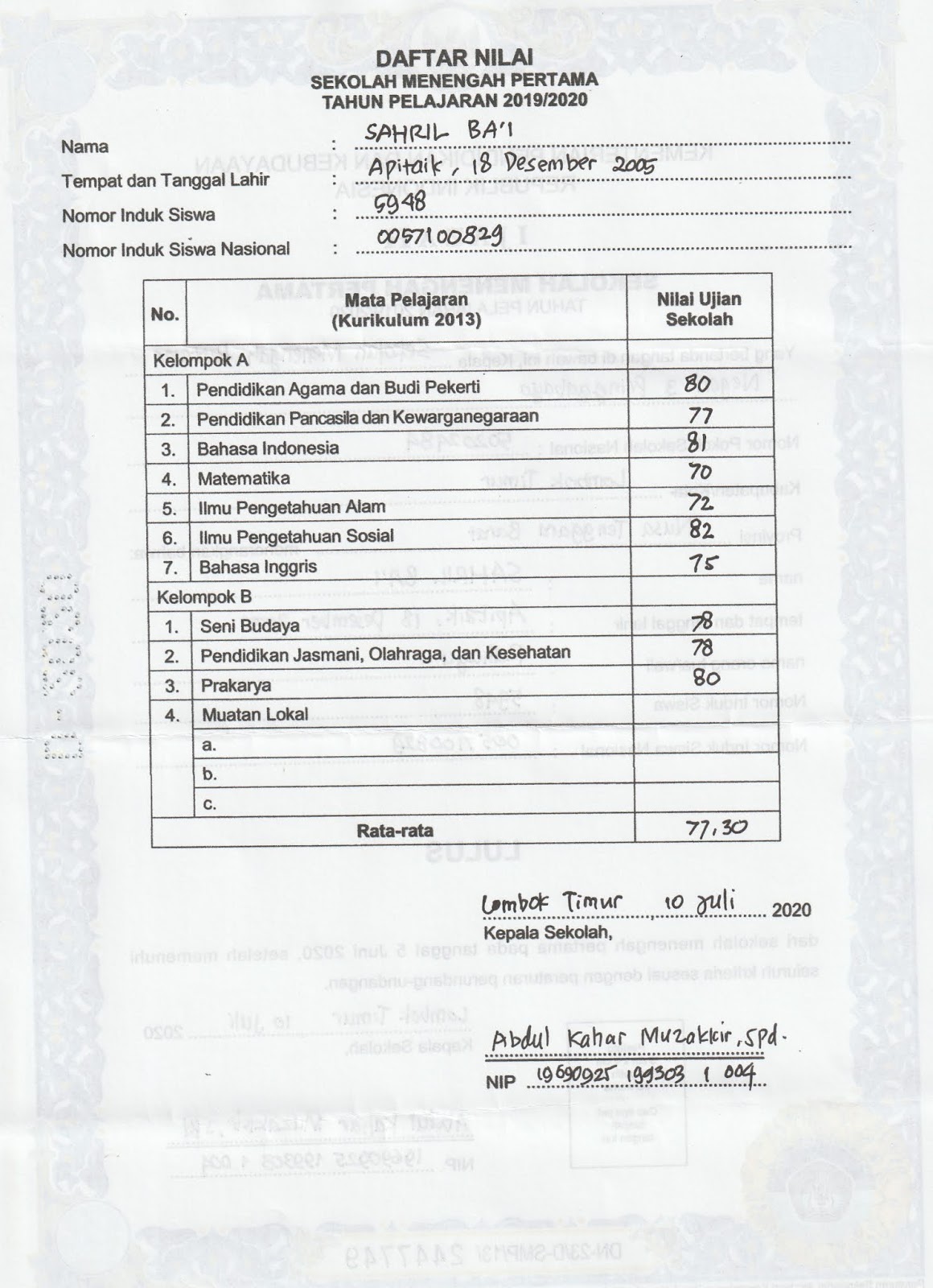 Detail Contoh Penulisan Ijazah Nomer 36