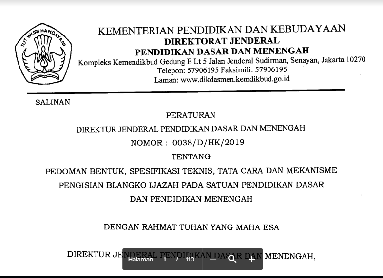 Detail Contoh Penulisan Ijazah Nomer 41