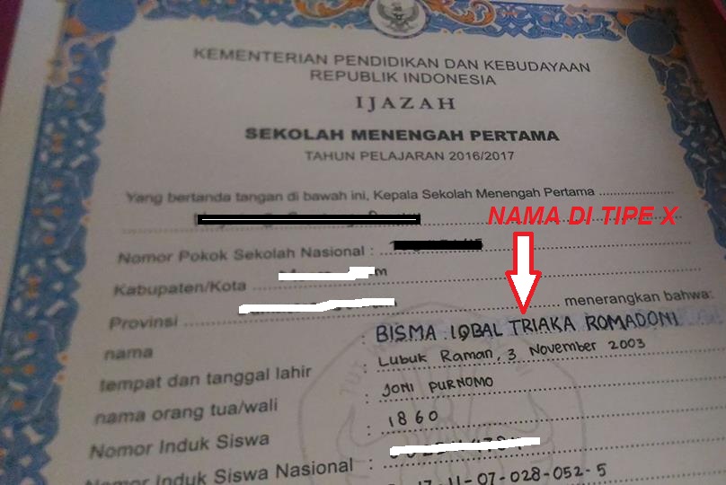 Detail Contoh Penulisan Ijazah Nomer 53