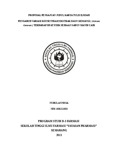 Detail Contoh Penulisan Judul Karya Ilmiah Nomer 19