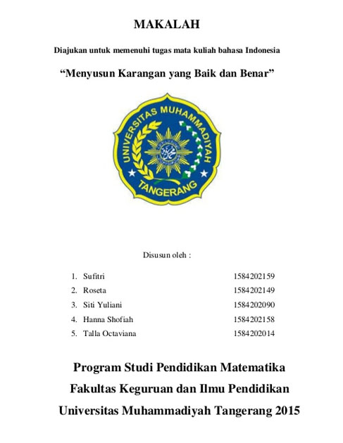 Detail Contoh Penulisan Judul Makalah Nomer 9