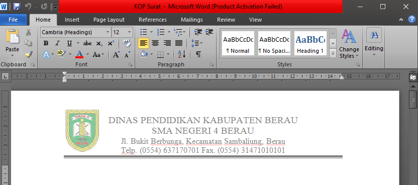 Detail Contoh Penulisan Kepala Surat Nomer 48