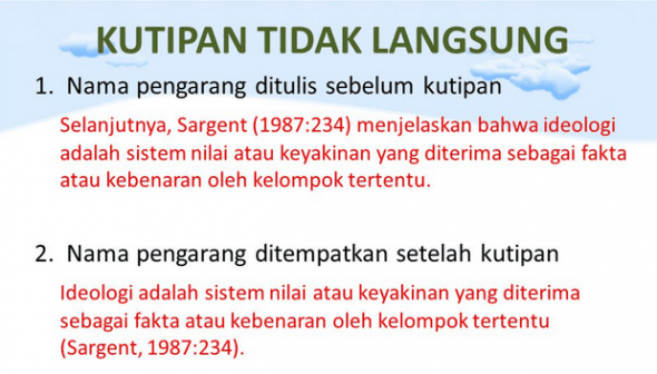 Detail Contoh Penulisan Kutipan Langsung Nomer 24