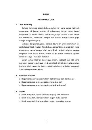 Detail Contoh Penulisan Laporan Nomer 3