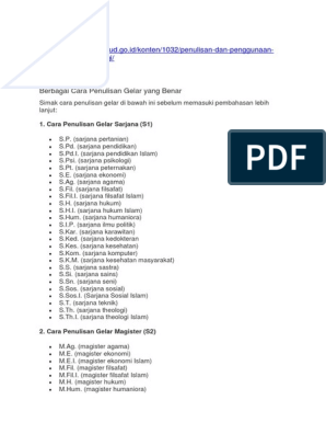 Detail Contoh Penulisan Nama Dan Gelar Nomer 12