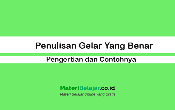 Detail Contoh Penulisan Nama Dan Gelar Nomer 3