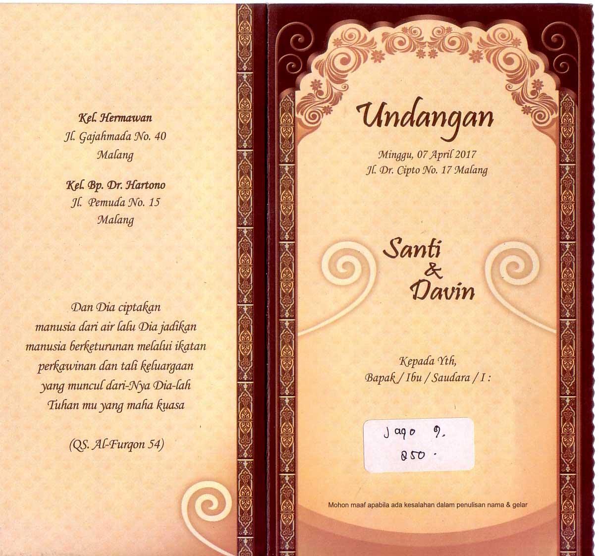 Detail Contoh Penulisan Nama Di Undangan Koleksi Nomer 31