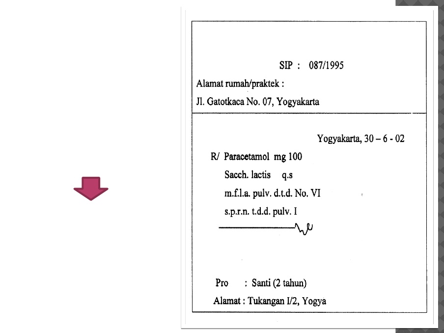 Detail Contoh Penulisan Resep Obat Nomer 9