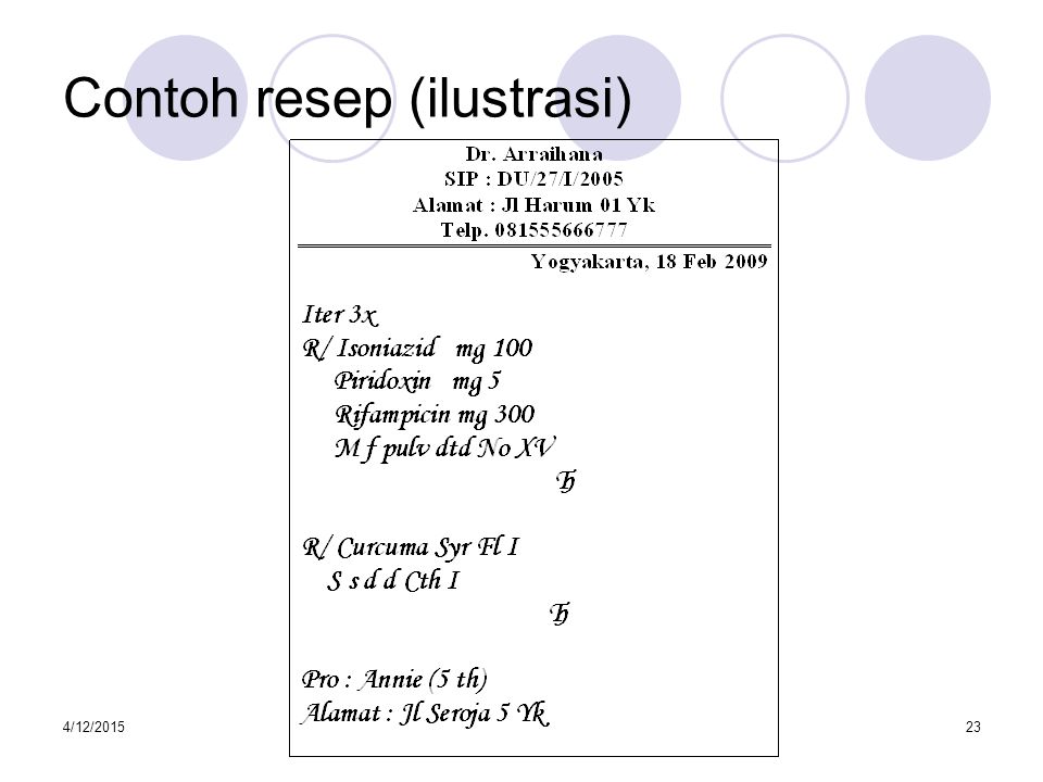 Detail Contoh Penulisan Resep Obat Nomer 17