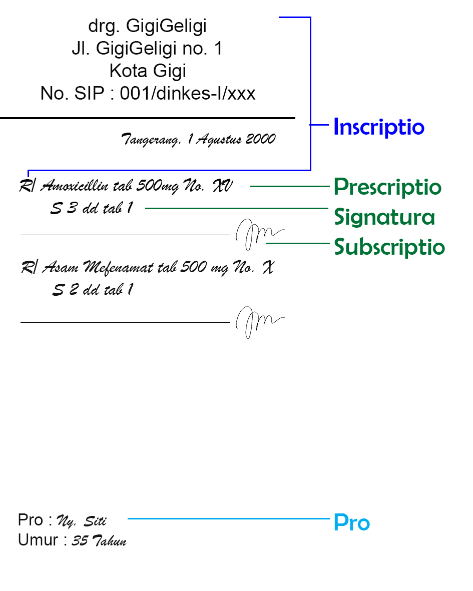 Detail Contoh Penulisan Resep Obat Nomer 27
