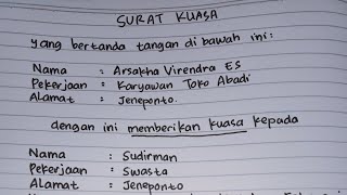 Detail Contoh Penulisan Surat Kuasa Nomer 47