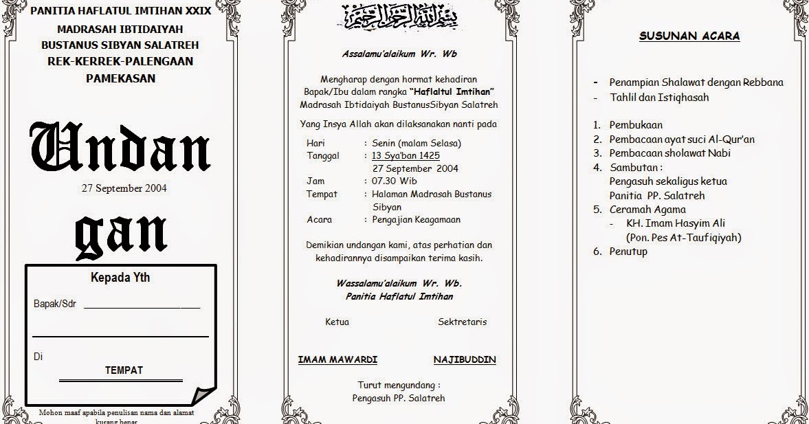 Detail Contoh Penulisan Undangan Nomer 22