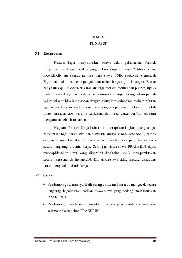 Detail Contoh Penutup Laporan Kegiatan Nomer 3