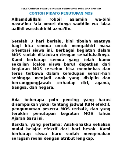 Detail Contoh Penutup Pidato Nomer 19