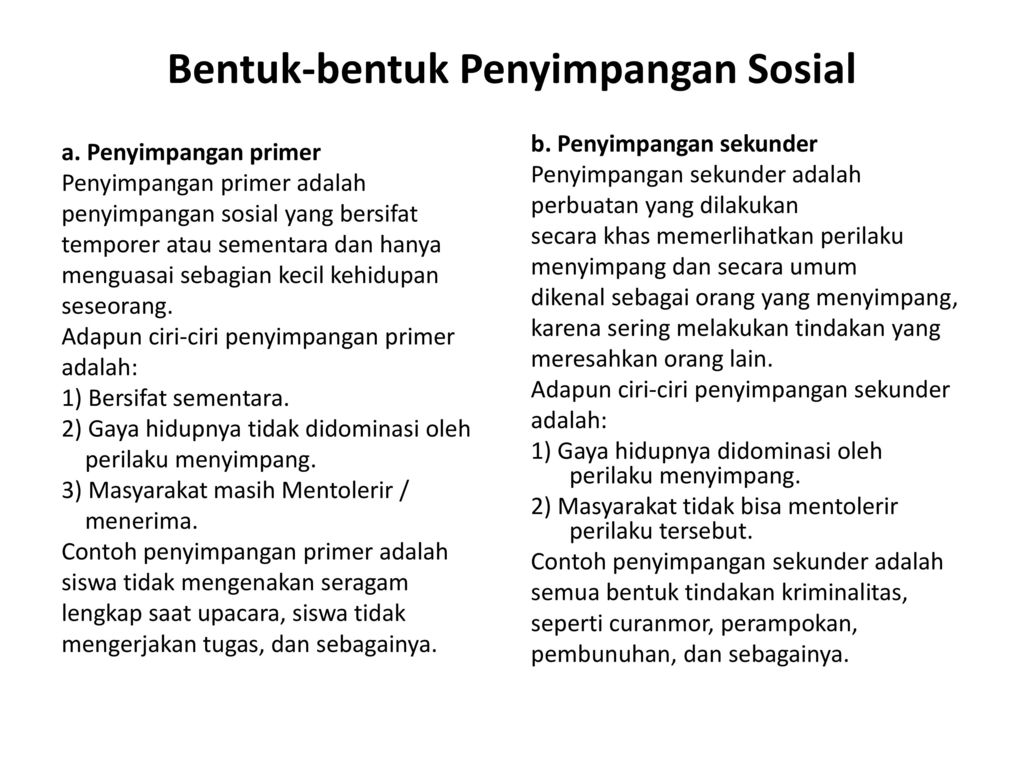 Detail Contoh Penyimpangan Primer Nomer 20