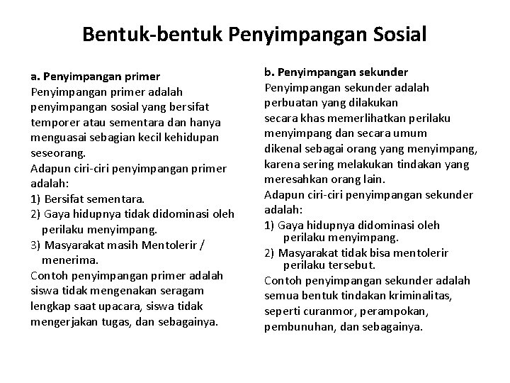 Detail Contoh Penyimpangan Primer Nomer 46